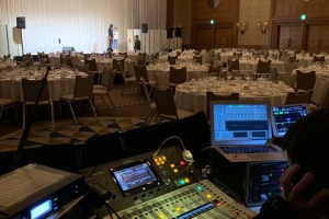 イベントの音響のリハーサル